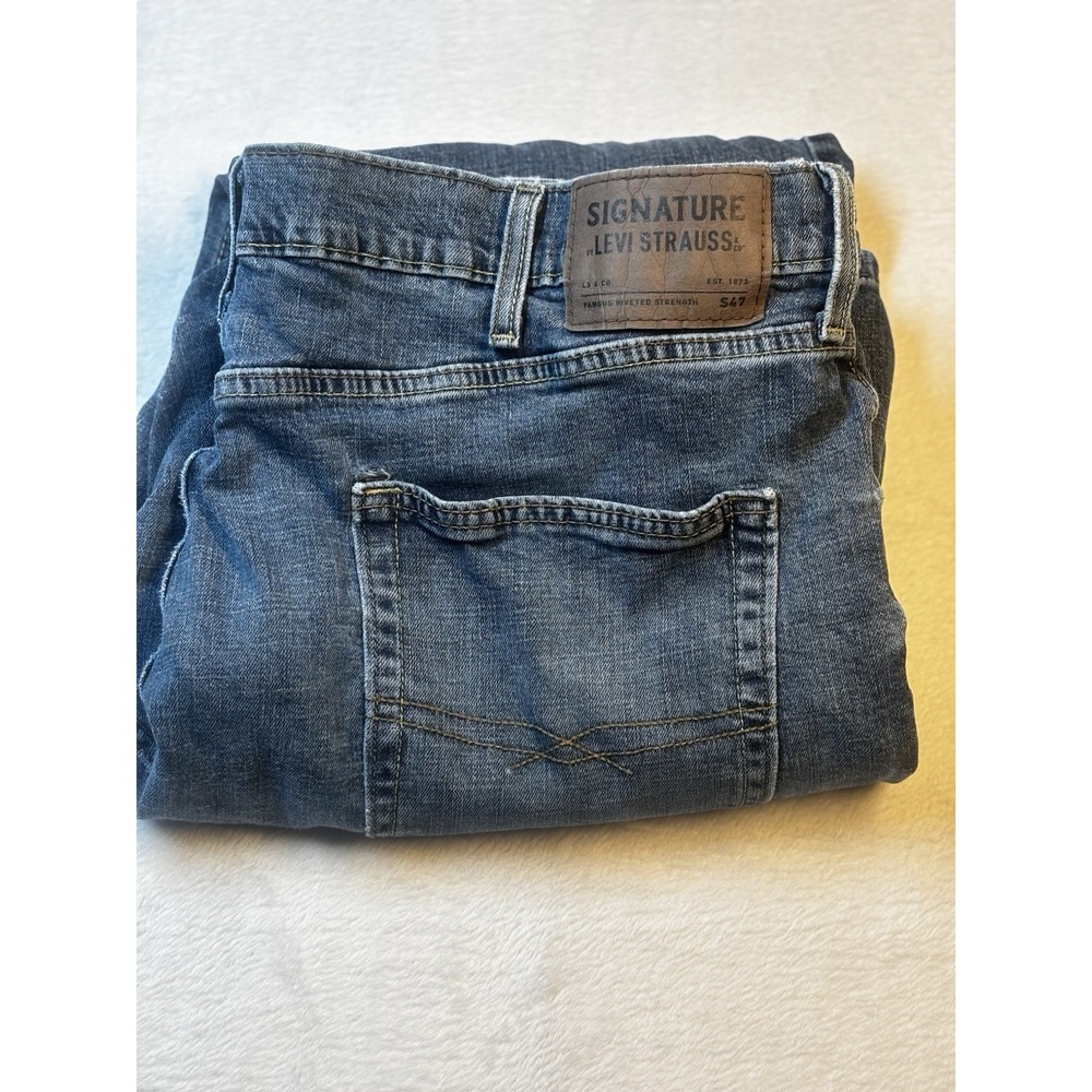 Levi's S47 Jeans Mens‎ 40x29 Regular Taper Stretch Rugged Distressed